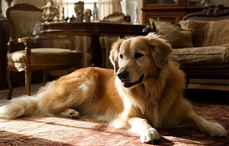 Adopted emotional support dog chilling at home