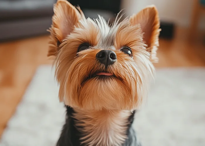 A dog during emotional support animal training
